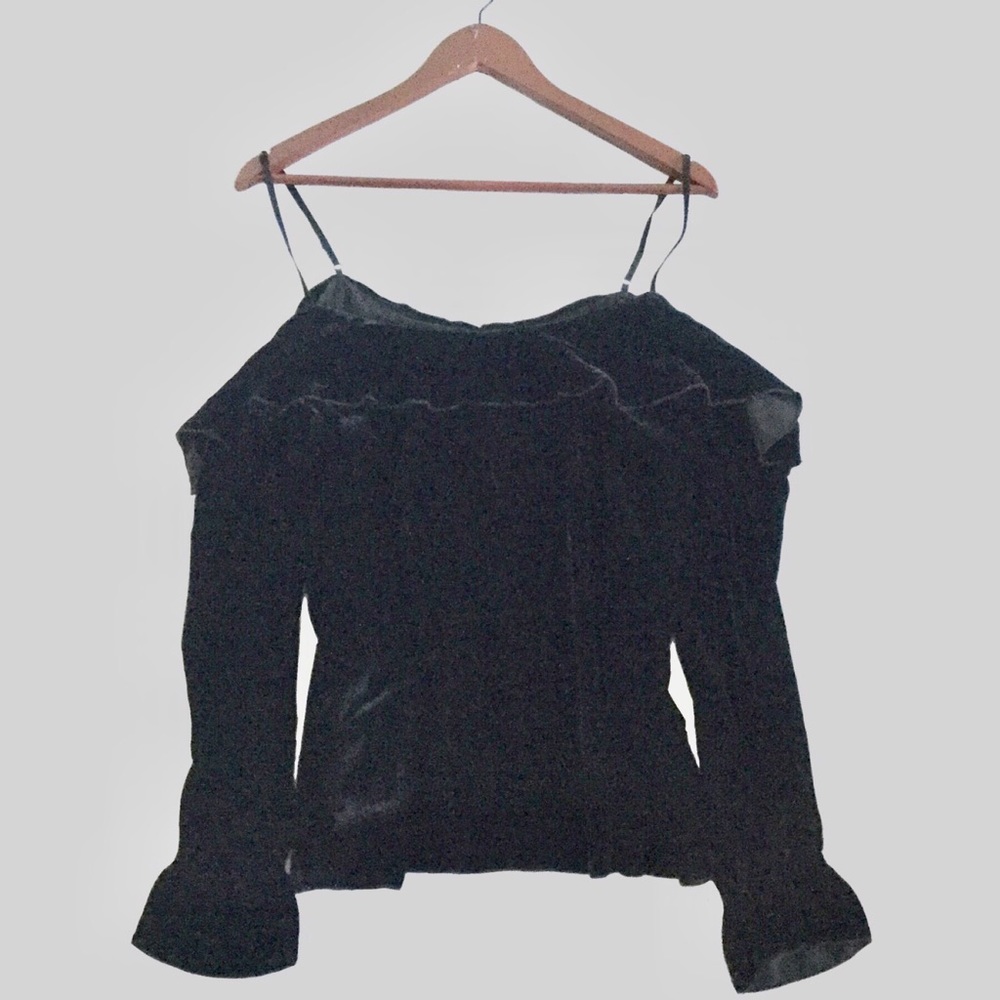 Joie Alyse Velvet Cold Shoulder Top HOST PICK - Picture 3 of 5